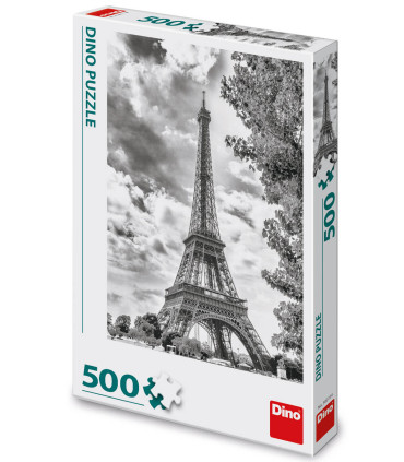 ПЪЗЕЛ АЙФЕЛОВА КУЛА ЧЕРНО-БЯЛ 500 ЧАСТИ - ПЪЗЕЛИ И КУБЧЕТА