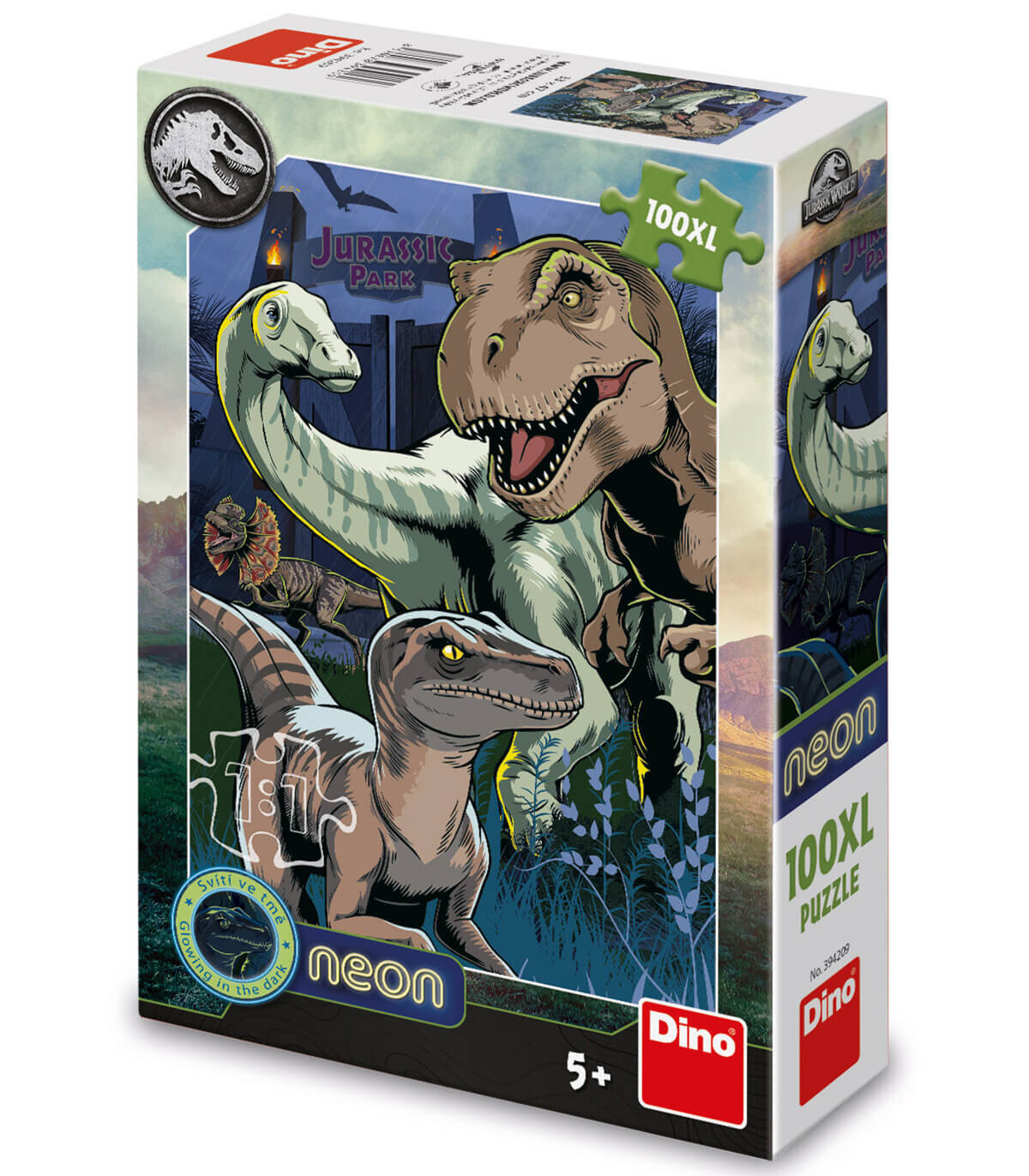 ДЕТСКИ ПЪЗЕЛ JURASSIC WORLD 100 XL ЧАСТИ НЕОН - ПЪЗЕЛИ И КУБЧЕТА