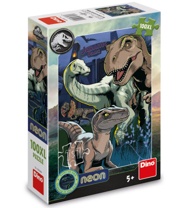 ДЕТСКИ ПЪЗЕЛ JURASSIC WORLD 100 XL ЧАСТИ НЕОН - ПЪЗЕЛИ И КУБЧЕТА