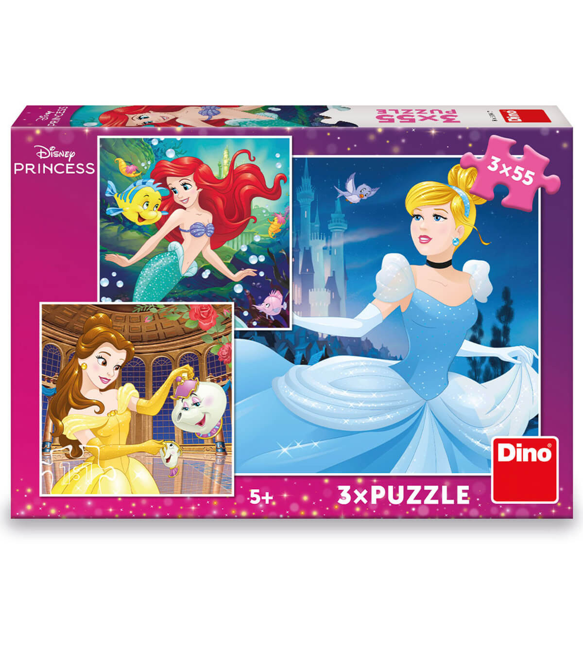 ДЕТСКИ ПЪЗЕЛ DISNEY PRINCESS 3Х55 ЧАСТИ - ПЪЗЕЛИ И КУБЧЕТА