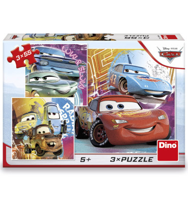 ДЕТСКИ ПЪЗЕЛ CARS 3Х55 ЧАСТИ - ПЪЗЕЛИ И КУБЧЕТА