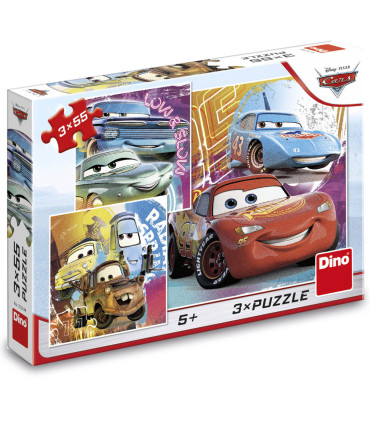 ДЕТСКИ ПЪЗЕЛ CARS 3Х55 ЧАСТИ - ПЪЗЕЛИ И КУБЧЕТА