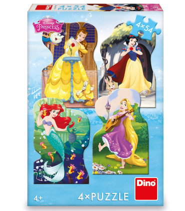 ДЕТСКИ ПЪЗЕЛ DISNEY PRINCESS 4Х54 ЧАСТИ - ПЪЗЕЛИ И КУБЧЕТА