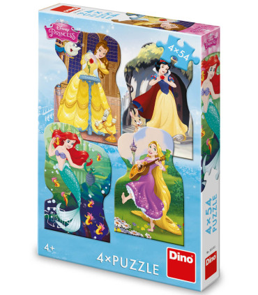 ДЕТСКИ ПЪЗЕЛ DISNEY PRINCESS 4Х54 ЧАСТИ - ПЪЗЕЛИ И КУБЧЕТА