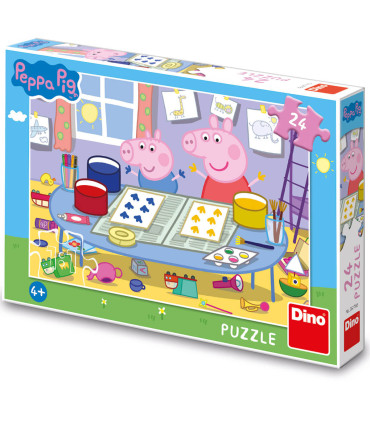 ДЕТСКИ ПЪЗЕЛ PEPPA PIG: ХУДОЖНИЦИ 24 ЧАСТИ - ПЪЗЕЛИ И КУБЧЕТА