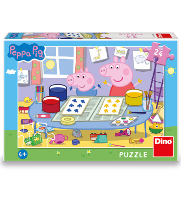 ДЕТСКИ ПЪЗЕЛ PEPPA PIG: ХУДОЖНИЦИ 24 ЧАСТИ - ПЪЗЕЛИ И КУБЧЕТА