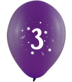 БАЛОНИ 10 БР. 12" - 30 СМ С ПЕЧАТ - ЦИФРА 3