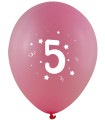 БАЛОНИ 10 БР. 12" - 30 СМ С ПЕЧАТ - ЦИФРА 5