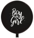 БАЛОН ГИГАНТ 60 СМ ЧЕРЕН BOY OR GIRL - БАЛОНИ С ПЕЧАТ