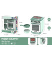 ДЕТСКА ГОТВАРСКА ПЕЧКА С ТЕНДЖЕРА И ТИГАН HAPPY GOURMET