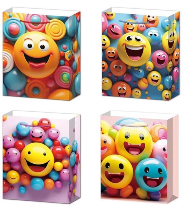 ПОДАРЪЧНА ЧАНТА 3D ЕМОДЖИ 32*26*10 4 ВИДА Armtoys