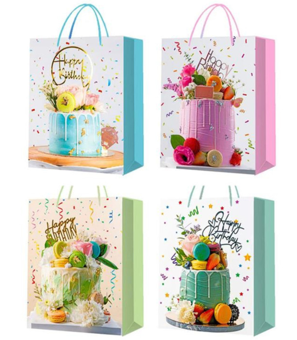 ПОДАРЪЧНА ЧАНТА HAPPY BIRTHDAY ТОРТА 32*26*10 4 ВИДА Armtoys