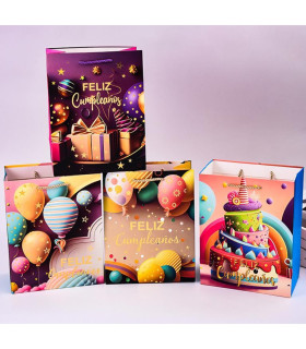 ПОДАРЪЧНА ЧАНТА 3D FELIZ CUMPLEANOS 32*26*10 4 ВИДА Armtoys