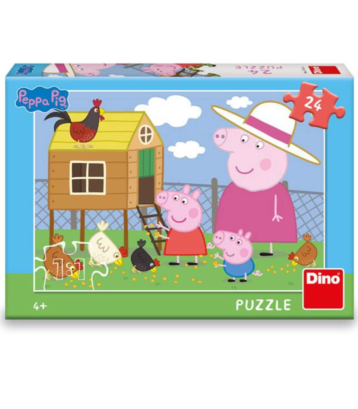 ДЕТСКИ ПЪЗЕЛ PEPPA PIG: ПИЛЕТА 24 ЧАСТИ - ПЪЗЕЛИ И КУБЧЕТА