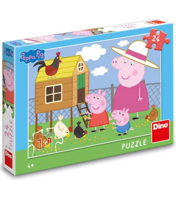 ДЕТСКИ ПЪЗЕЛ PEPPA PIG: ПИЛЕТА 24 ЧАСТИ - ПЪЗЕЛИ И КУБЧЕТА
