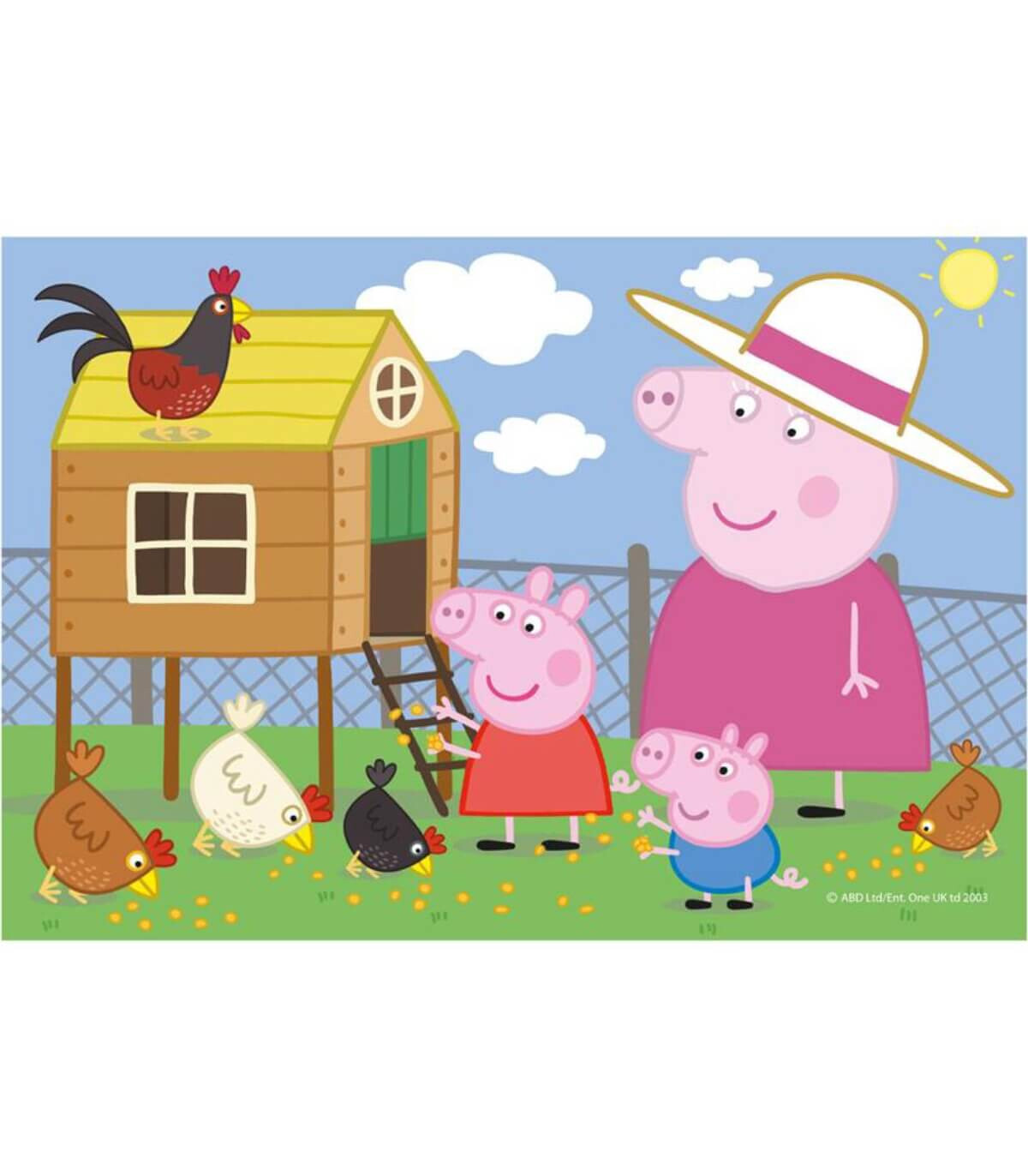 ДЕТСКИ ПЪЗЕЛ PEPPA PIG: ПИЛЕТА 24 ЧАСТИ - ПЪЗЕЛИ И КУБЧЕТА