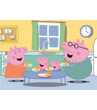 МАКСИ ПЪЗЕЛ PEPPA PIG: ОБЯД 24 ЧАСТИ - ПЪЗЕЛИ И КУБЧЕТА
