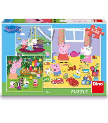 ДЕТСКИ ПЪЗЕЛ PEPPA PIG: ВАКАНЦИЯ 3X55 ЧАСТИ - ПЪЗЕЛИ И КУБЧЕТА