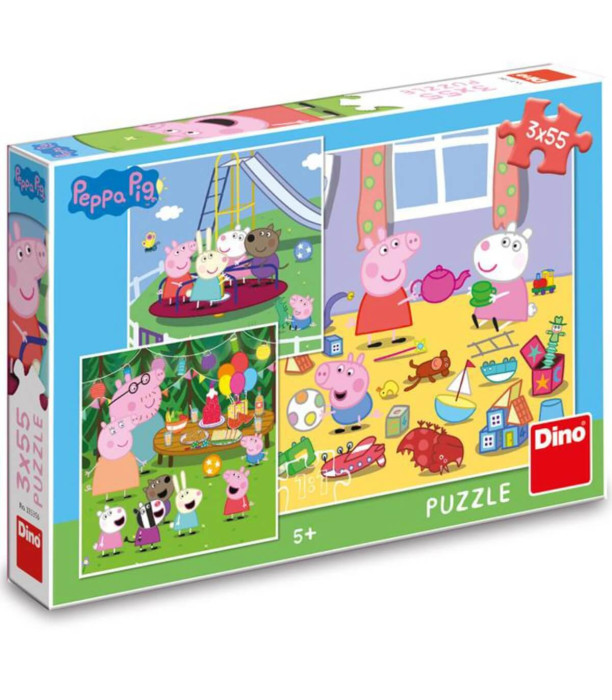 ДЕТСКИ ПЪЗЕЛ PEPPA PIG: ВАКАНЦИЯ 3X55 ЧАСТИ - ПЪЗЕЛИ И КУБЧЕТА