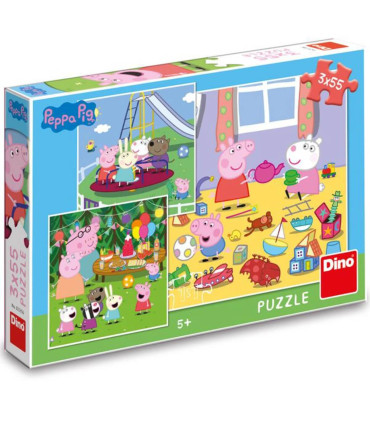 ДЕТСКИ ПЪЗЕЛ PEPPA PIG: ВАКАНЦИЯ 3X55 ЧАСТИ - ПЪЗЕЛИ И КУБЧЕТА
