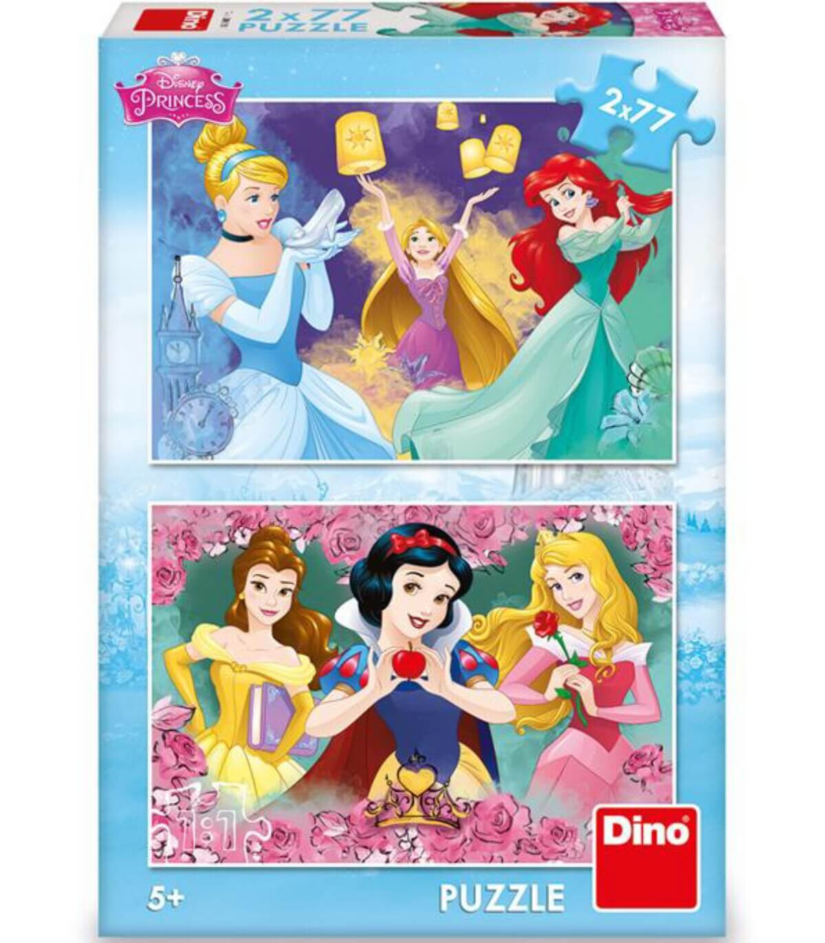 ДЕТСКИ ПЪЗЕЛ DISNEY PRINCESS 2X77 ЧАСТИ - ПЪЗЕЛИ И КУБЧЕТА