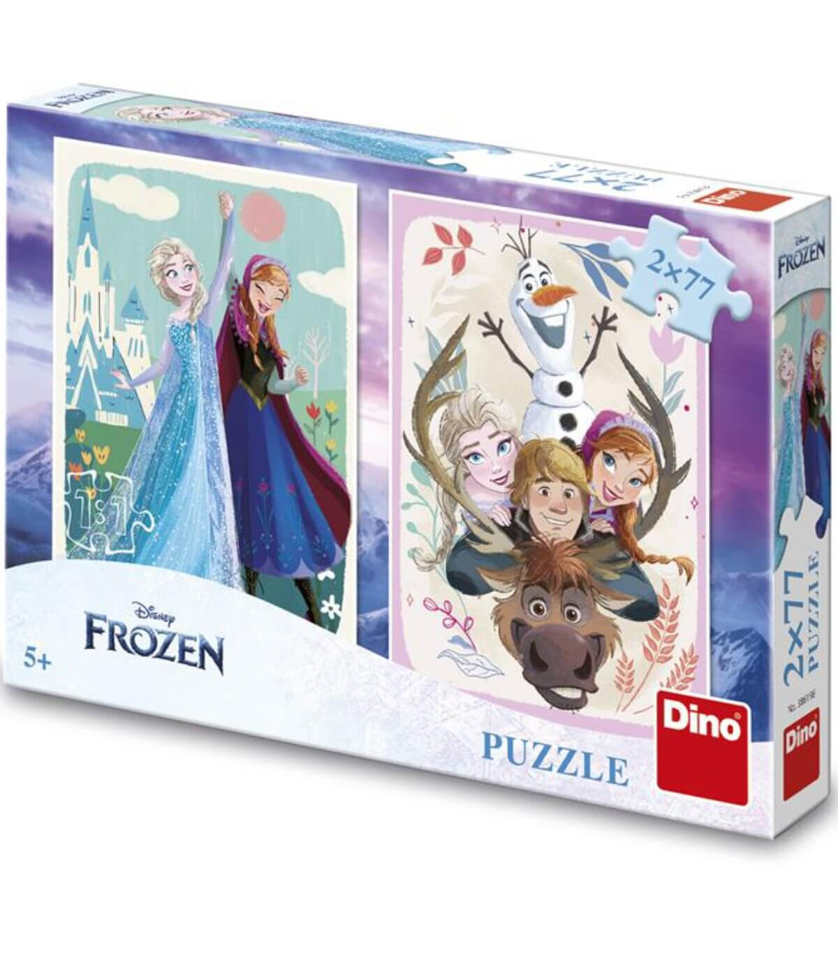 ДЕТСКИ ПЪЗЕЛ FROZEN: ANNA & ELSA 2X77 ЧАСТИ - ПЪЗЕЛИ И КУБЧЕТА