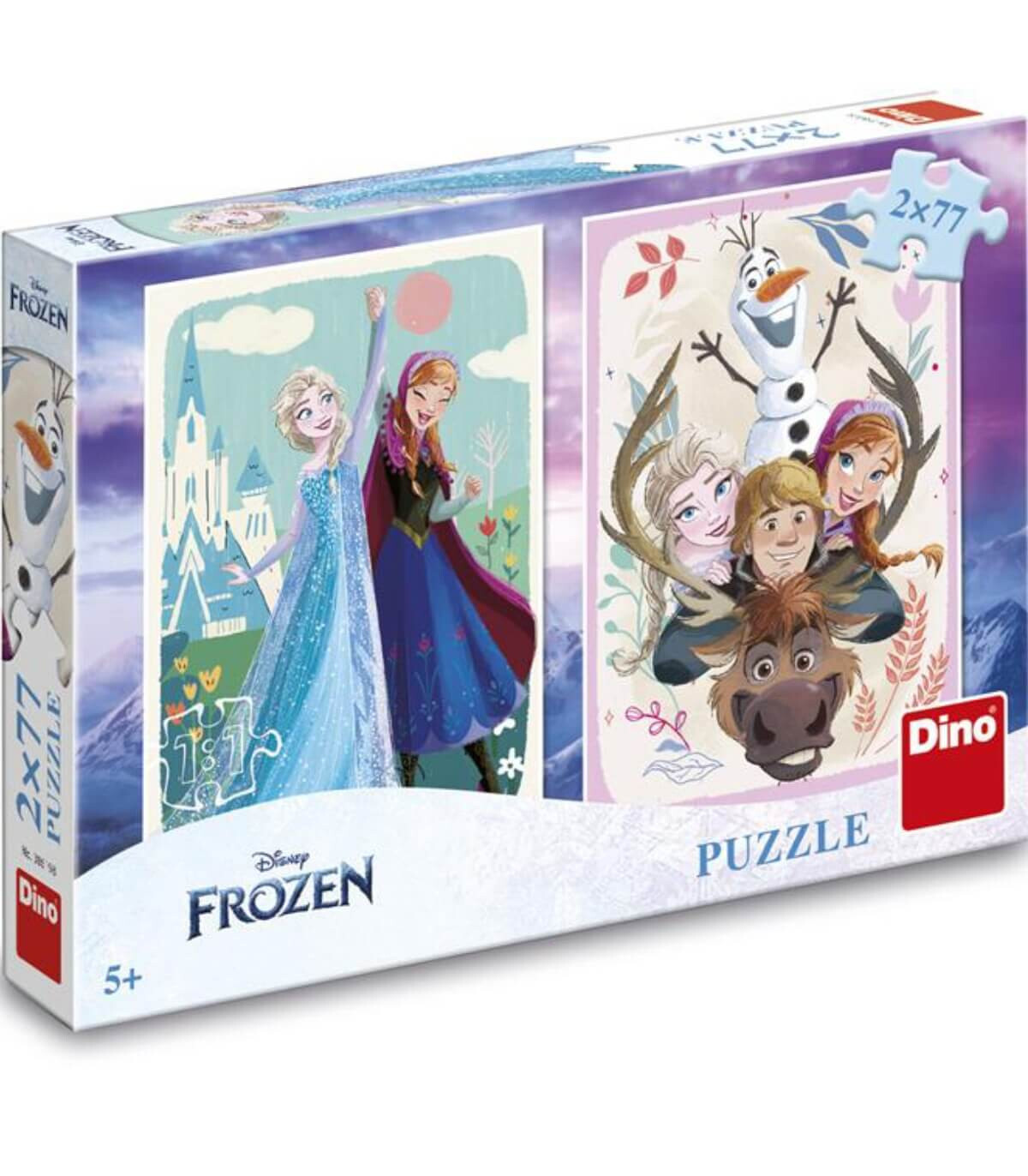 ДЕТСКИ ПЪЗЕЛ FROZEN: ANNA & ELSA 2X77 ЧАСТИ - ПЪЗЕЛИ И КУБЧЕТА