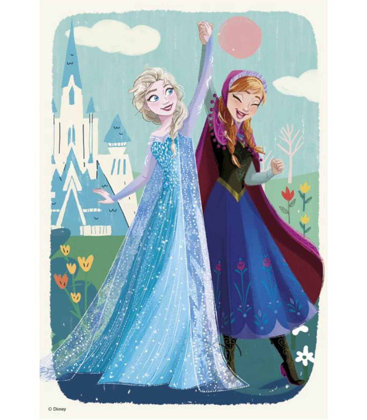 ДЕТСКИ ПЪЗЕЛ FROZEN: ANNA & ELSA 2X77 ЧАСТИ - ПЪЗЕЛИ И КУБЧЕТА