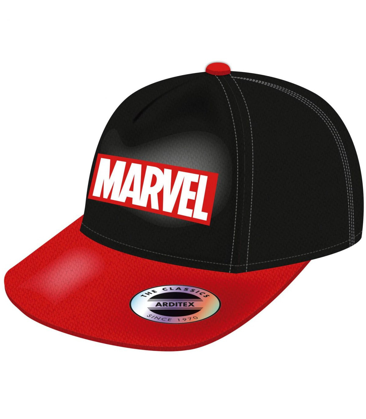 ЮНОШЕСКА ШАПКА С КОЗИРКА И БРОДЕРИЯ MARVEL 56/58 - ДЕТСКИ ШАПКИ