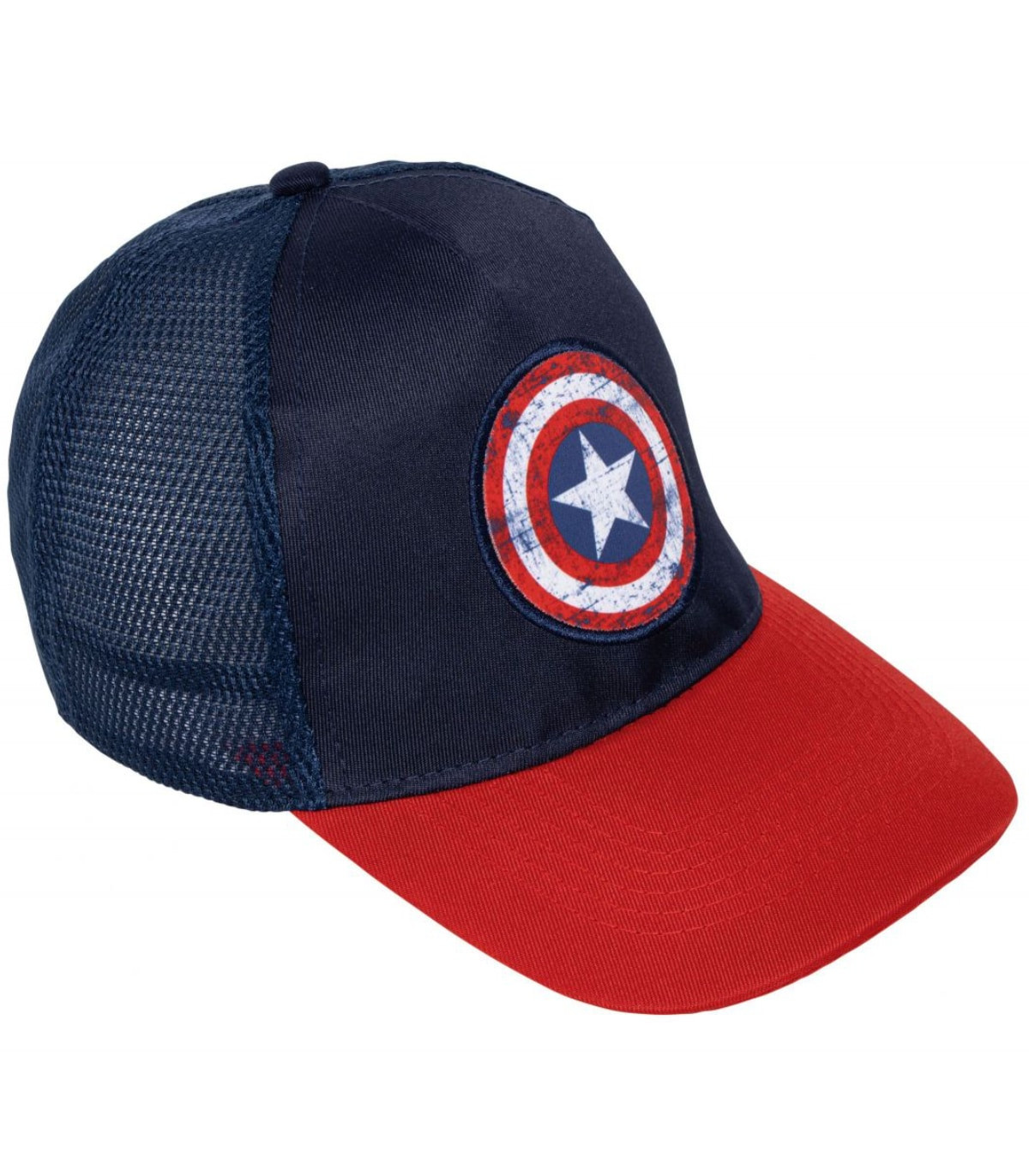 ЮНОШЕСКА ШАПКА С КОЗИРКА И МРЕЖА CAPTAIN AMERICA 56/58 - ДЕТСКИ ШАПКИ