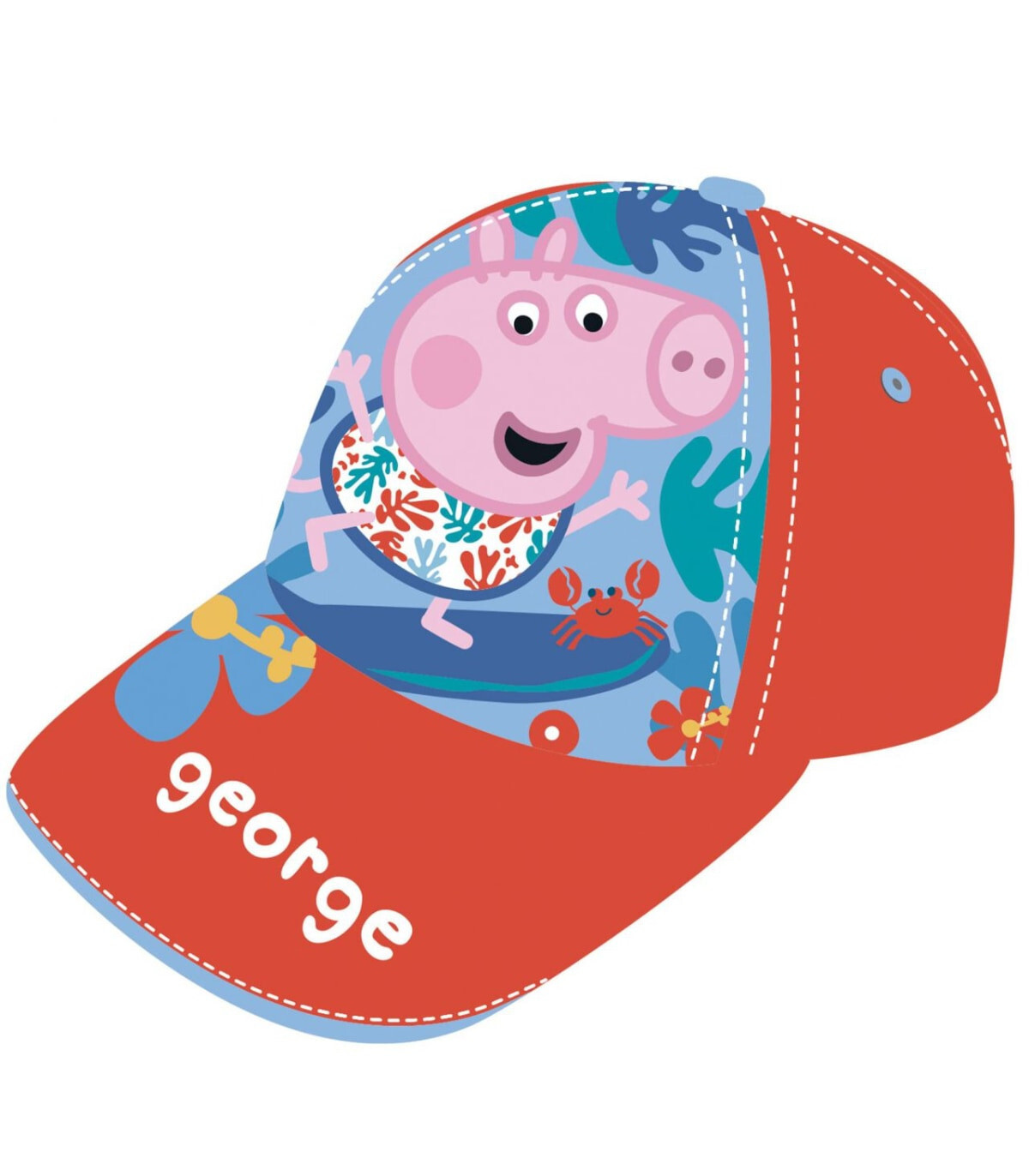 ДЕТСКА ШАПКА С КОЗИРКА PEPPA PIG - GEORGE 2 ЦВЯТА 48/51 - ДЕТСКИ ШАПКИ