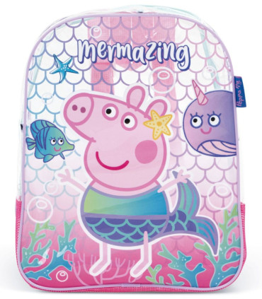 ДЕТСКА ПЛАЖНА РАНИЦА ПРОЗРАЧНА PEPPA PIG 32*25*23 - ДЕТСКИ РАНИЦИ