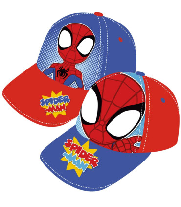 ДЕТСКА ШАПКА С КОЗИРКА SPIDER-MAN 2 ЦВЯТА 48/51 - ДЕТСКИ ШАПКИ