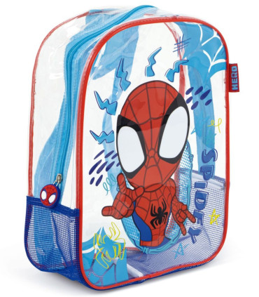 ДЕТСКА ПЛАЖНА РАНИЦА ПРОЗРАЧНА SPIDER-MAN 32*25*23 - ДЕТСКИ РАНИЦИ