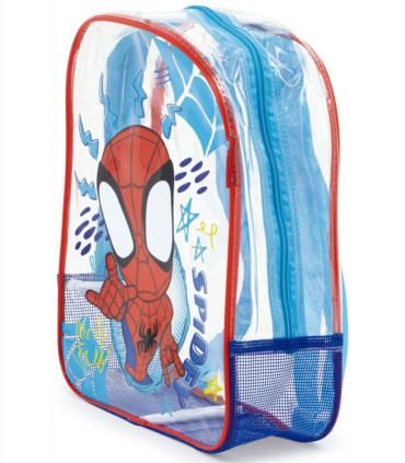 ДЕТСКА ПЛАЖНА РАНИЦА ПРОЗРАЧНА SPIDER-MAN 32*25*23 - ДЕТСКИ РАНИЦИ
