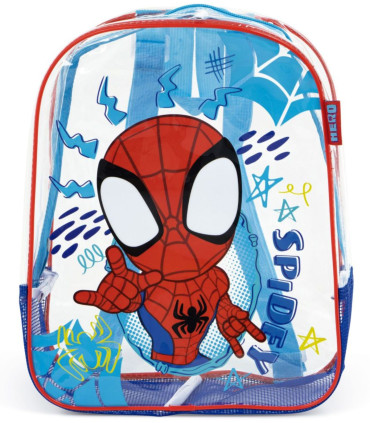 ДЕТСКА ПЛАЖНА РАНИЦА ПРОЗРАЧНА SPIDER-MAN 32*25*23 - ДЕТСКИ РАНИЦИ