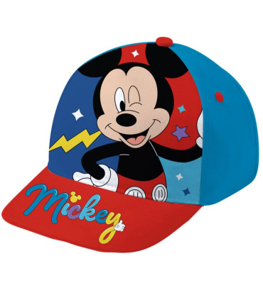 БЕБЕШКА ШАПКА С КОЗИРКА MICKEY 2 ЦВЯТА 44/46 - ДЕТСКИ ШАПКИ
