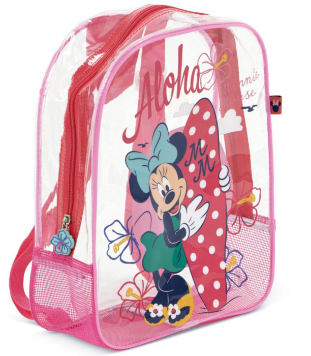 ДЕТСКА ПЛАЖНА РАНИЦА ПРОЗРАЧНА MINNIE 32*25*23 - ДЕТСКИ РАНИЦИ