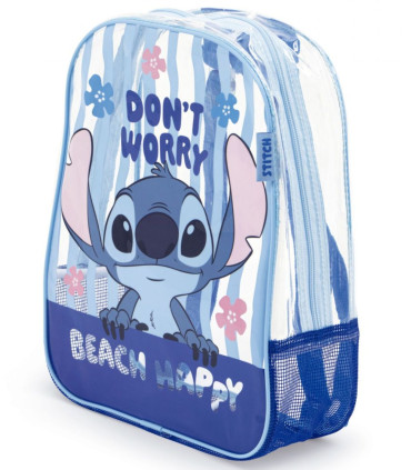 ДЕТСКА ПЛАЖНА РАНИЦА ПРОЗРАЧНА STITCH 32*25*23 - ДЕТСКИ РАНИЦИ