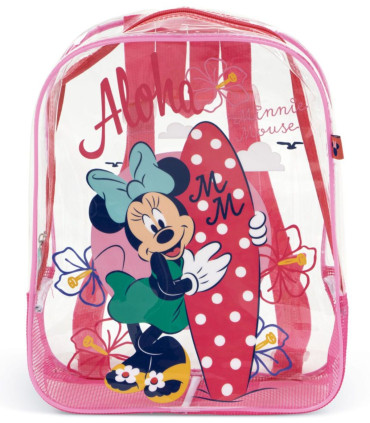 ДЕТСКА ПЛАЖНА РАНИЦА ПРОЗРАЧНА MINNIE 32*25*23 - ДЕТСКИ РАНИЦИ