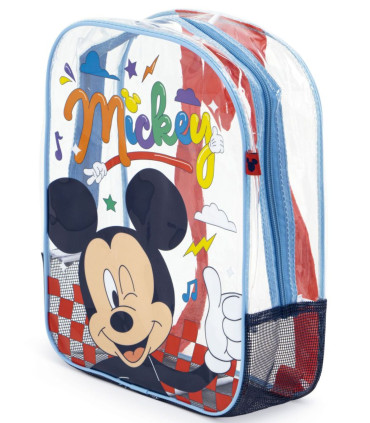 ДЕТСКА ПЛАЖНА РАНИЦА ПРОЗРАЧНА MICKEY 32*25*23 - ДЕТСКИ РАНИЦИ