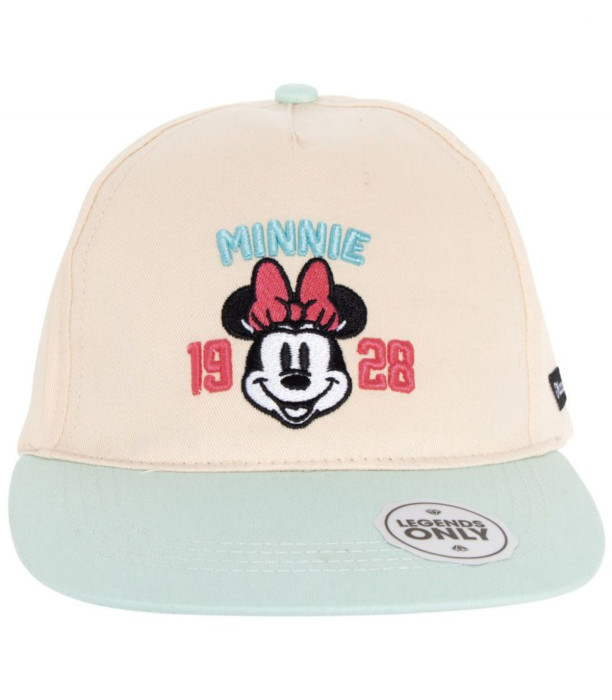 ЮНОШЕСКА ШАПКА С КОЗИРКА И БРОДЕРИЯ MINNIE MOUSE 56/58 - ДЕТСКИ ШАПКИ