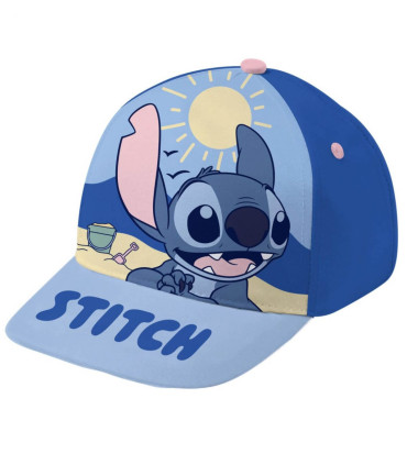 БЕБЕШКА ШАПКА С КОЗИРКА STITCH СИН/РОЗОВ 44/46 - ДЕТСКИ ШАПКИ