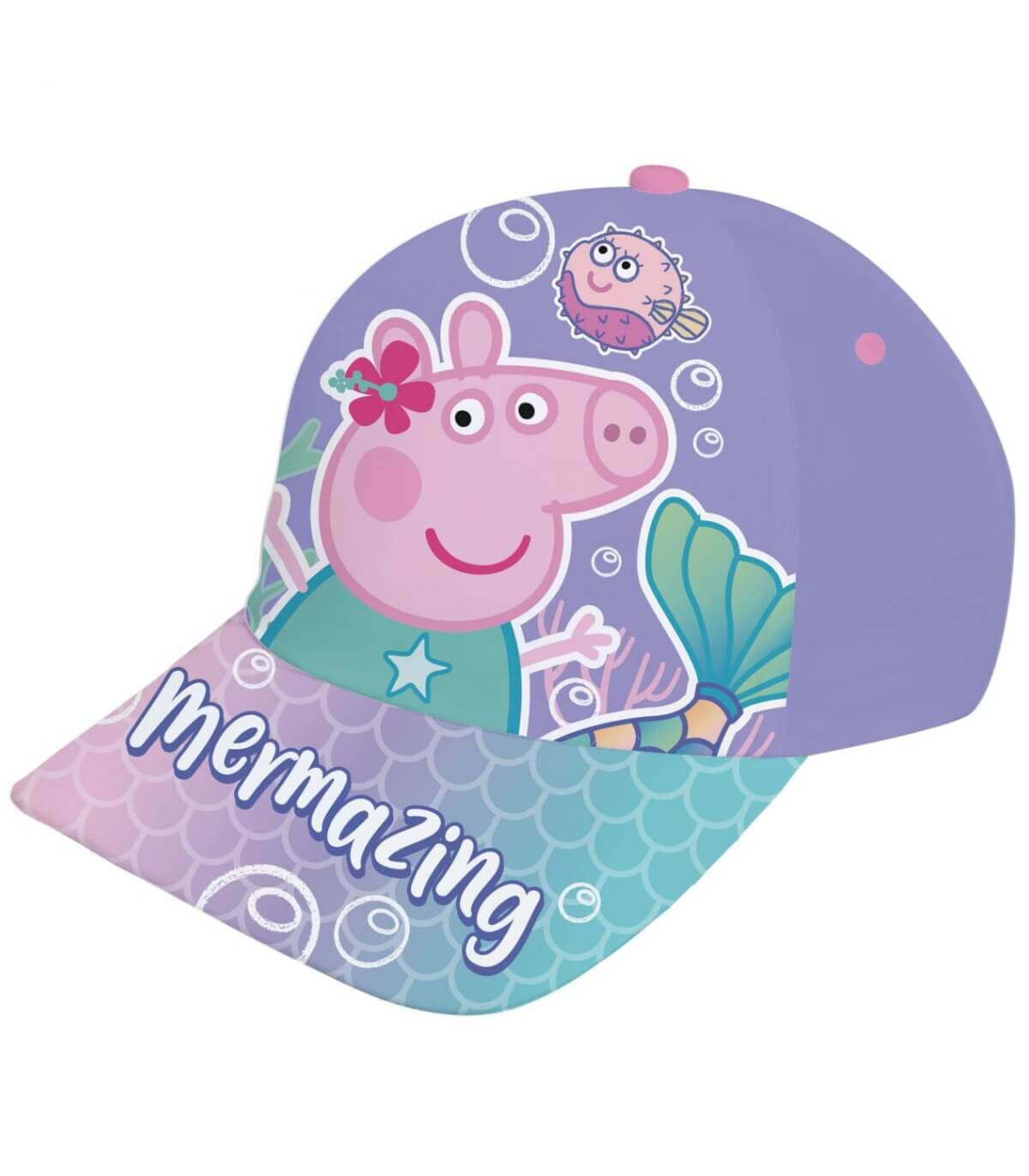 ДЕТСКА ШАПКА С КОЗИРКА PEPPA PIG MERMAZING 48/51 - ДЕТСКИ ШАПКИ