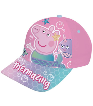 ДЕТСКА ШАПКА С КОЗИРКА PEPPA PIG MERMAZING 48/51 - ДЕТСКИ ШАПКИ
