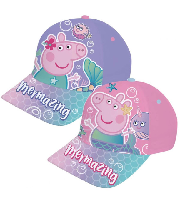ДЕТСКА ШАПКА С КОЗИРКА PEPPA PIG MERMAZING 48/51 - ДЕТСКИ ШАПКИ