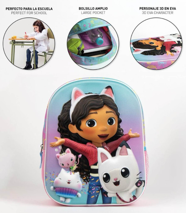 ДЕТСКА РАНИЦА 3D GABBY'S DOLLHOUSE 31 СМ Cerda