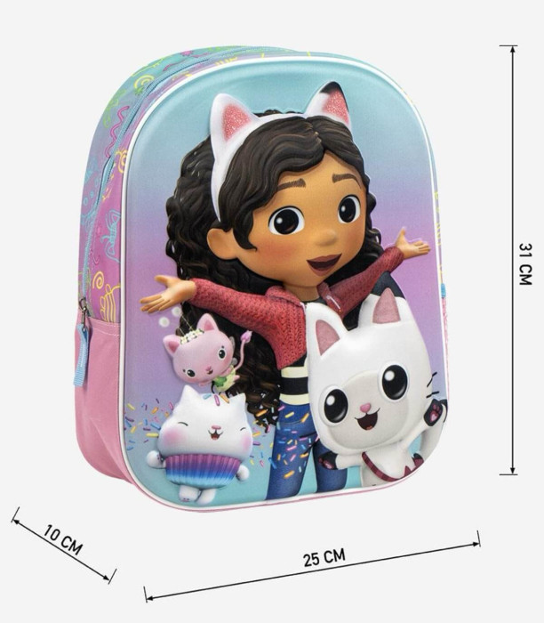 ДЕТСКА РАНИЦА 3D GABBY'S DOLLHOUSE 31 СМ Cerda