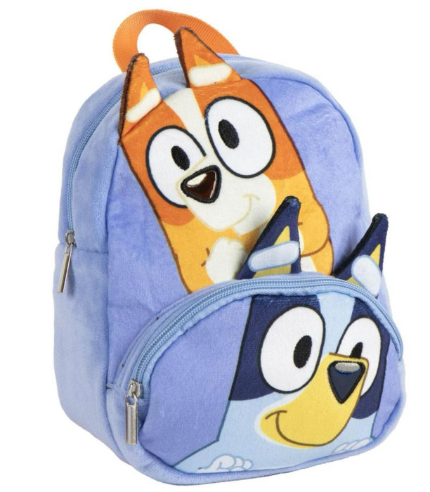 ПЛЮШЕНА РАНИЦА С ПРЕДЕН ДЖОБ ЗА ДЕТСКА ГРАДИНА BLUEY