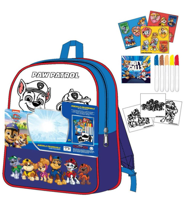 ДЕТСКА РАНИЦА ЗА ОЦВЕТЯВАНЕ НАПРАВИ СИ САМ PAW PATROL 38 СМ Cerda